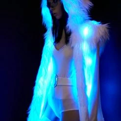 Best deal π J Valentine Blue Princess Light-Up Hooded Faux Fur Duster π€© 11 J Valentine Blue Princess Light-Up Hooded Faux Fur Duster