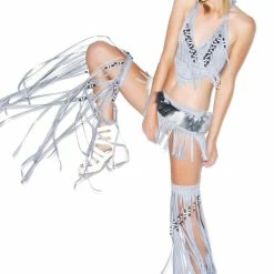 Buy π― J Valentine Night Wolf Beaded Fringe Leggings π₯ 11 J Valentine Night Wolf Beaded Fringe Leggings