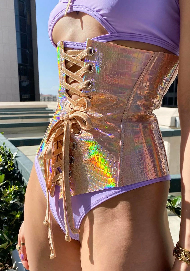 Flash Sale π J Valentine Belts & Harnesses Holographic Faux Leather Waist Cincher π 4 J Valentine Belts & Harnesses Holographic Faux Leather Waist Cincher