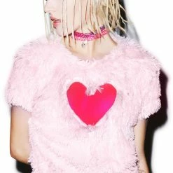 J Valentine Tops Window To My Heart Crop Top