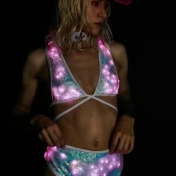 J Valentine Cosmic Ice Light Up Sequin Bottoms