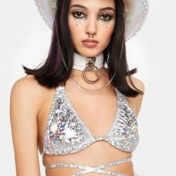 J Valentine Astro Confetti Wrap Bra Top Tops