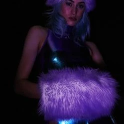 J Valentine Scarves & Gloves Lilac Ice Queen Light Up Muff