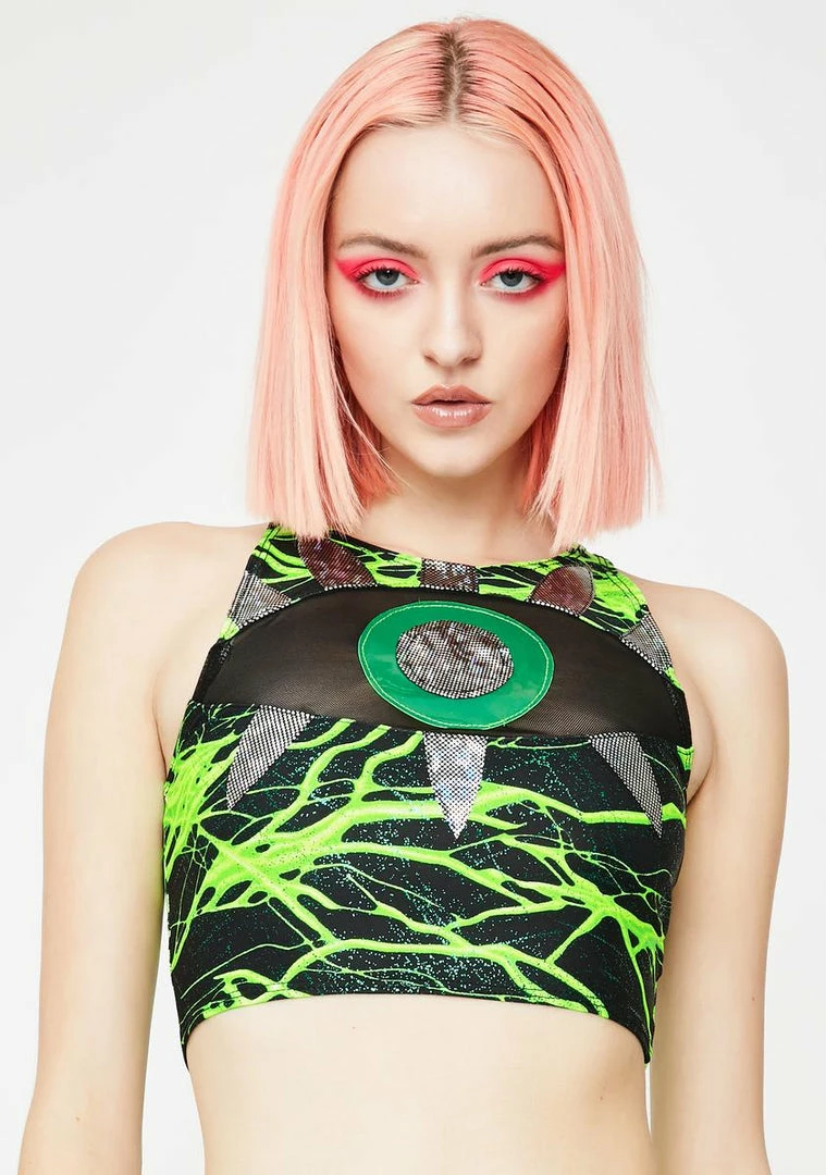 Top 10 π J Valentine Neon Lightning Eyeball Crop Top Tops π₯ 3 J Valentine Neon Lightning Eyeball Crop Top Tops