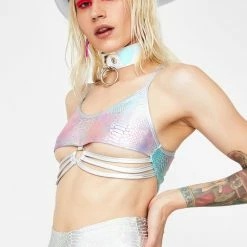 J Valentine Tops Kandi Snake Strings & Rings Bra Top