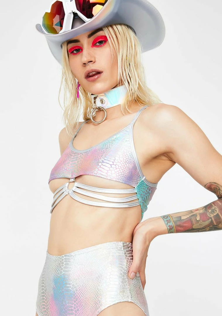 Best deal π₯ J Valentine Tops Kandi Snake Strings & Rings Bra Top π 4 J Valentine Tops Kandi Snake Strings & Rings Bra Top