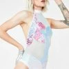 J Valentine Flower Power Sequin Bodysuit Tops