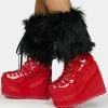 J Valentine Socks & Tights Black Fur Boot Topper