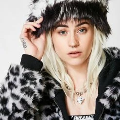 J Valentine Hats Oreo Faux Fur Cap