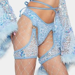 J Valentine Princess Ring Sequin Chap Shorts