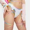 J Valentine Unicorn Sprinkle Metallic Wrap Shorts Bottoms