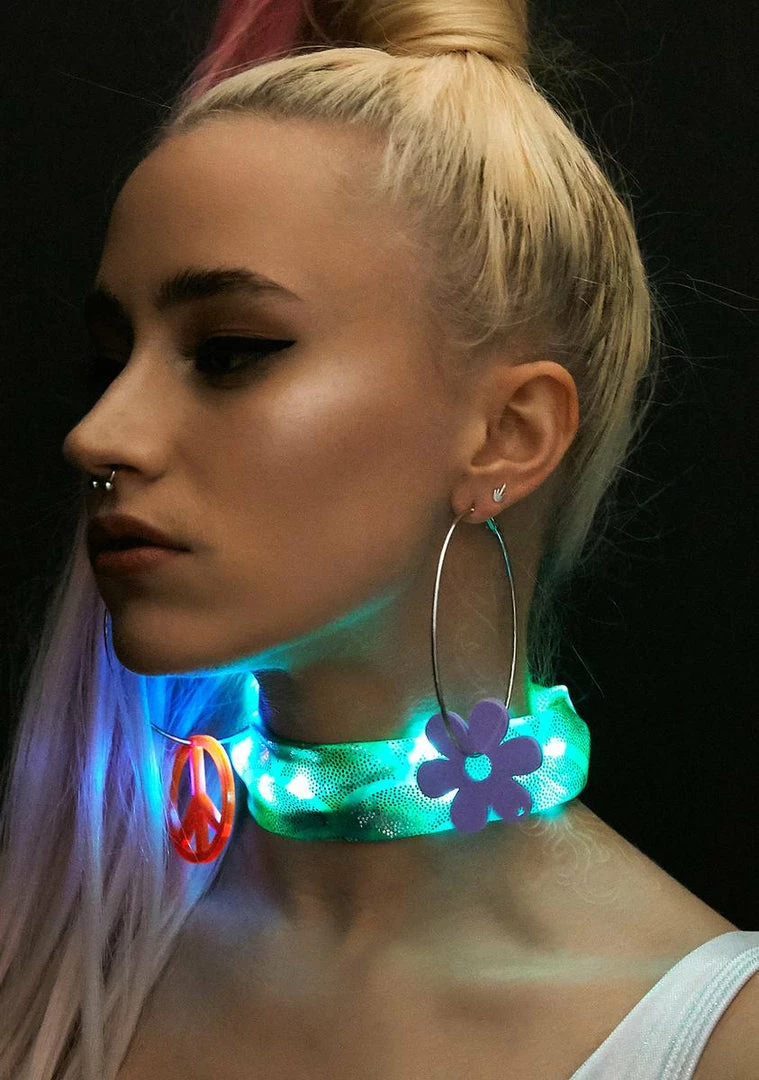 Top 10 π J Valentine Aqua Light-Up Mermaid Choker Jewelry β€οΈ 2 J Valentine Aqua Light-Up Mermaid Choker Jewelry